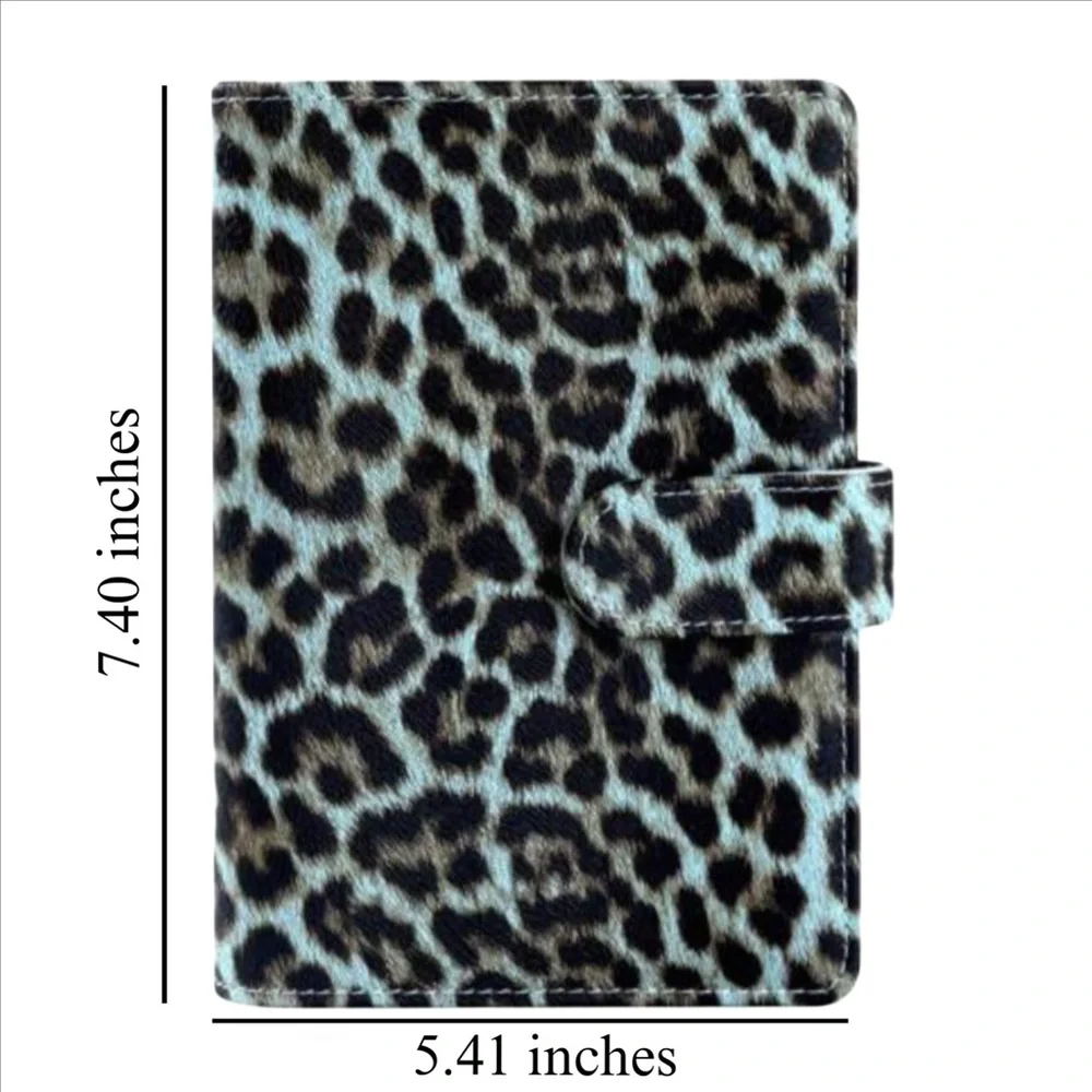 CASH ENVELOPE STUFFING METHOD, A6 AQUA BLUE ANIMAL PRINT Binder BUNDLE